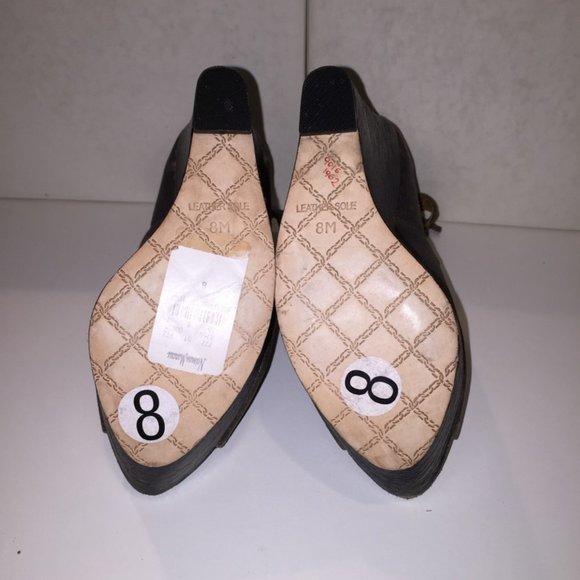 L.A.M.B. BENJAMIN DISTRESSED WEDGE OPEN-TOE BOOTIES (VINTAGE) - Picture 7 of 9